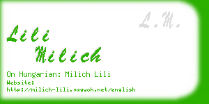 lili milich business card